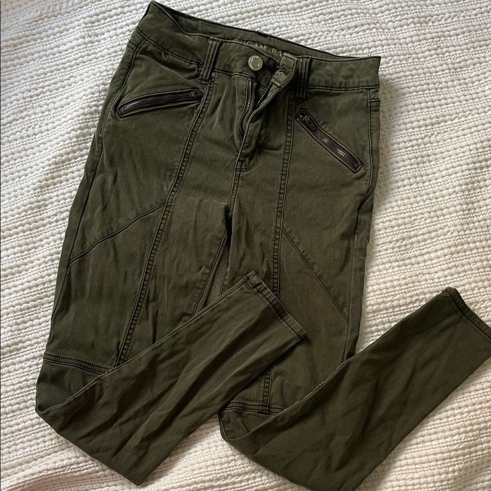 American Eagle Outfitters Olive Green Skinny Pants